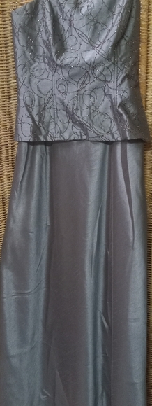 Cachet 2pc Lg Formal Dress Crop Jacket Sage Green Embroider Rhinestones Sz 8/36 - Picture 4 of 16